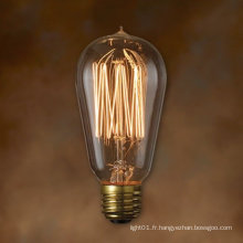 Ampoule Edison 25W / 40W / 60W / 100W St58 décoration avec embout